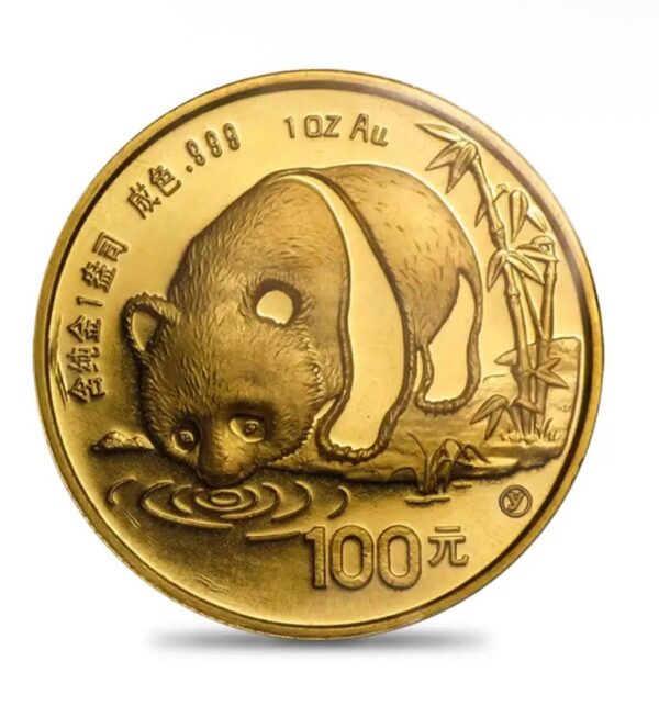 中国 1987 パンダ 100元 1オンス 金貨