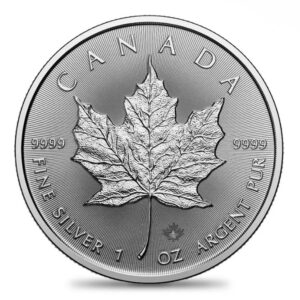 カナダ 2025 メイプルリーフ 5ドル 1オンス 地金型銀貨
