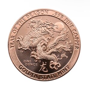 アメリカ 2024 干支辰年 1オンス 銅メダル
